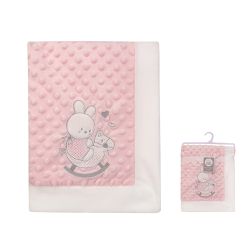 美國 Luvable Friends - 甜蜜寶貝超柔軟泡泡毯/包巾/嬰兒被/安撫毯 100x75cm-搖搖馬