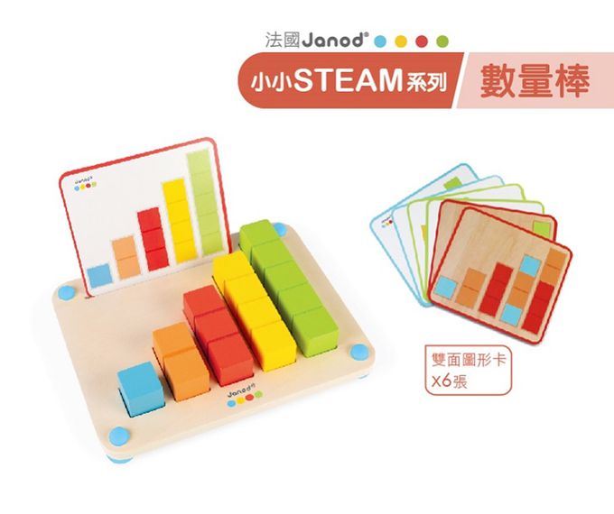 法國Janod - 小小STEAM系列-數量棒-(福利品出清/盒損)