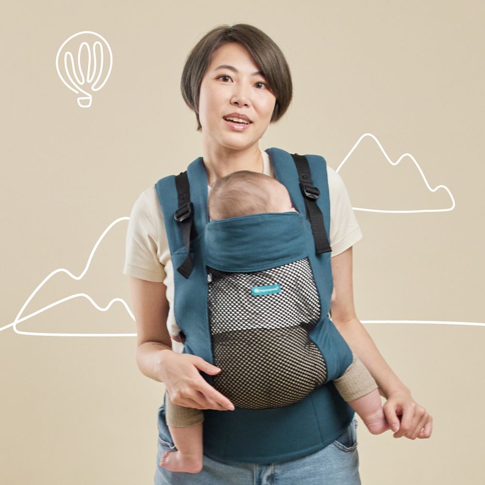 inParents - Trek Air 捷旅揹帶 - 洞洞透氣嬰兒揹帶-夏露藍