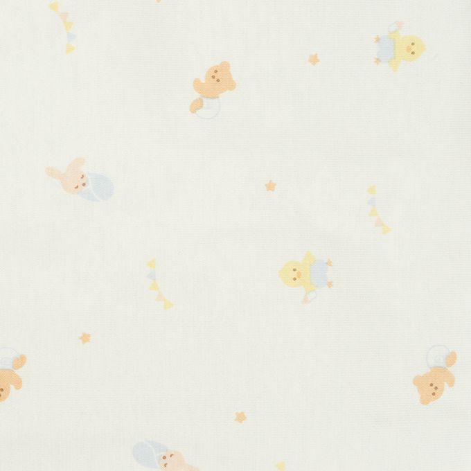 akachan honpo - 正方形包巾-動物-米白色 (80×80cm)