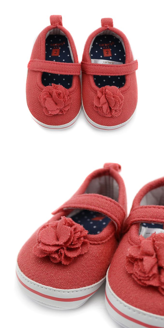 美國 Carter's - 珊瑚紅山茶花妞妞鞋