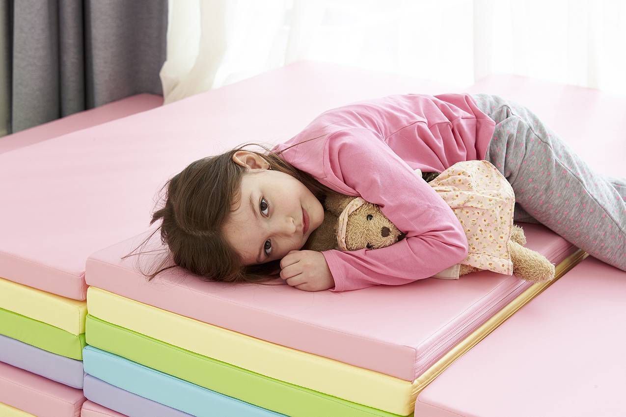 韓國Mom&Maum - 遊戲地墊-四折墊-馬卡龍 (200*140*5cm)