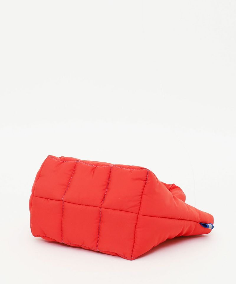 日本 COOCO - 衍縫鋪棉雲朵手提包-亮橘 (W20*H18*D14cm)