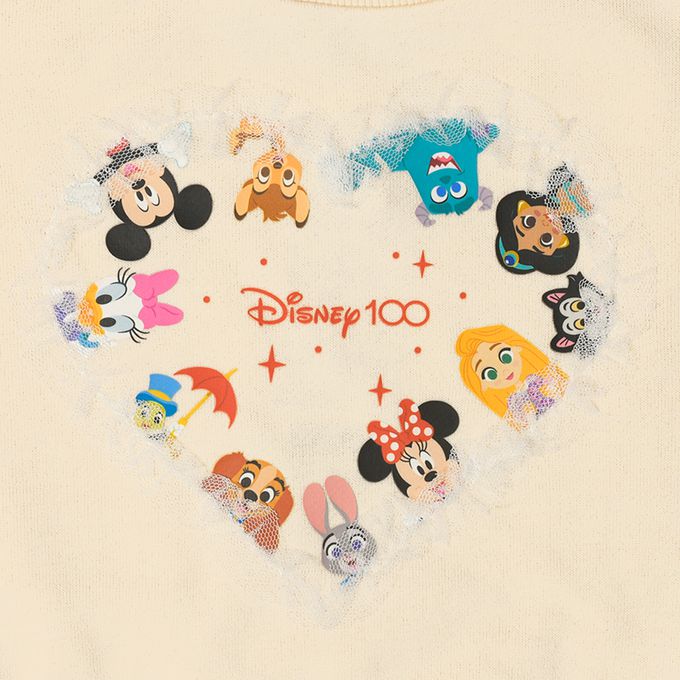 akachan honpo - 休閒上衣-迪士尼 薄紗-象牙白色