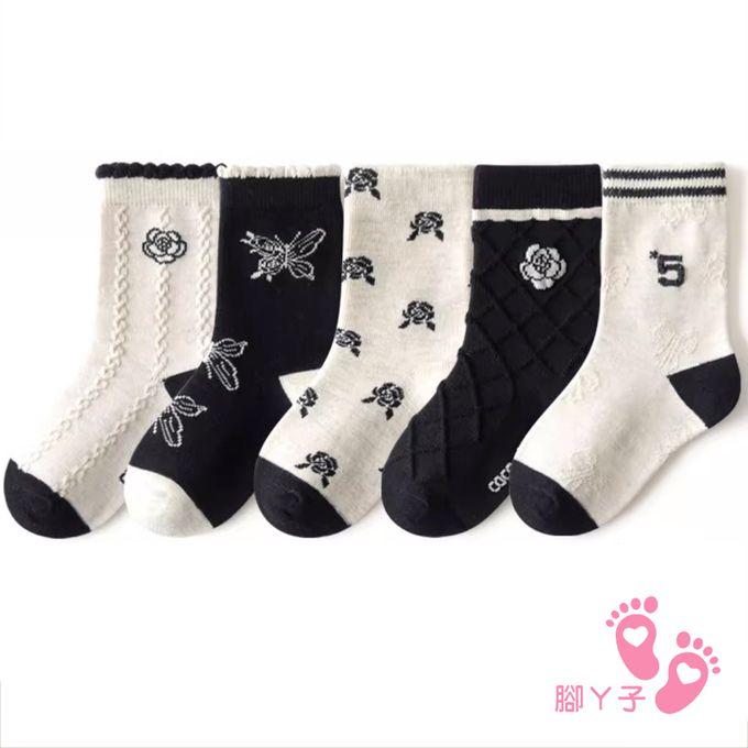 腳ㄚ子 - 幼/兒童棉質中筒襪 童襪 襪子 棉襪 兒童襪-高貴公主