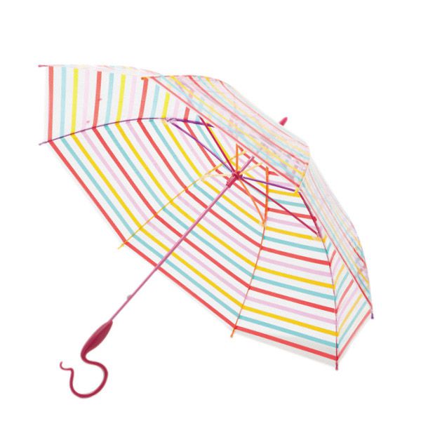 日本Caetla - Evereon 可替換式環保輕量傘-糖果條紋-糖果粉