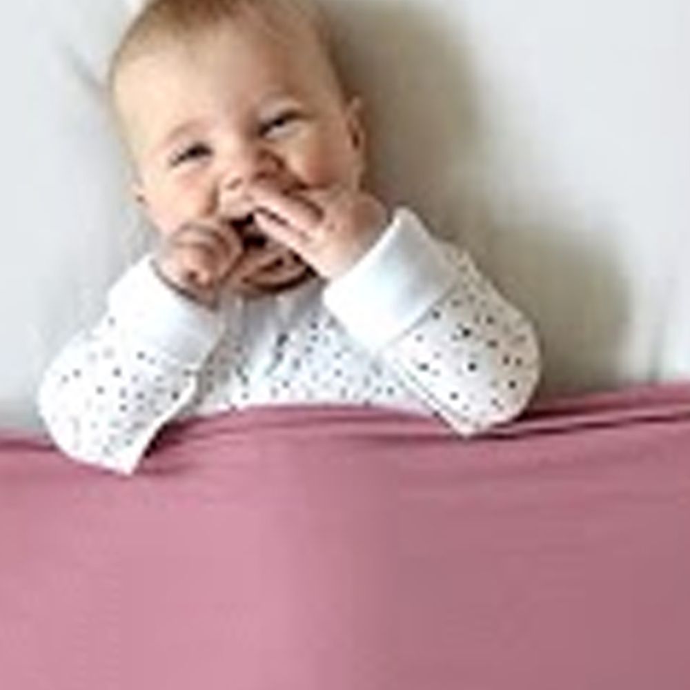 NUNKI SHEET - 成長安撫床巾-床巾式包巾-棉花糖粉 (L)-適合140X70嬰兒床