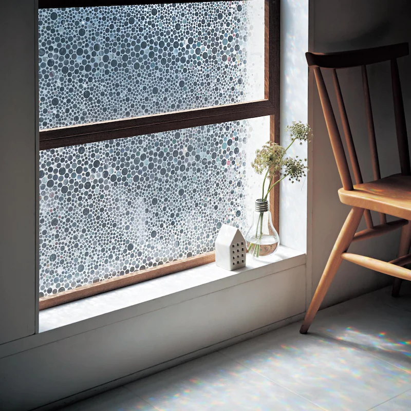 日本千趣會 - 日本製 99%抗UV光影窗貼(靜電式)-繽紛寶石 (92×90cm*2枚)