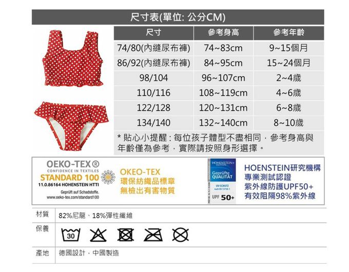 德國Playshoes - 抗UV防曬比基尼兩件組兒童泳裝-雛菊 (110/116)