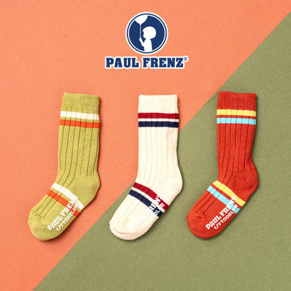 韓國 PAUL FRENZ - (3入組)韓製彈力中長筒襪-JUSTIN