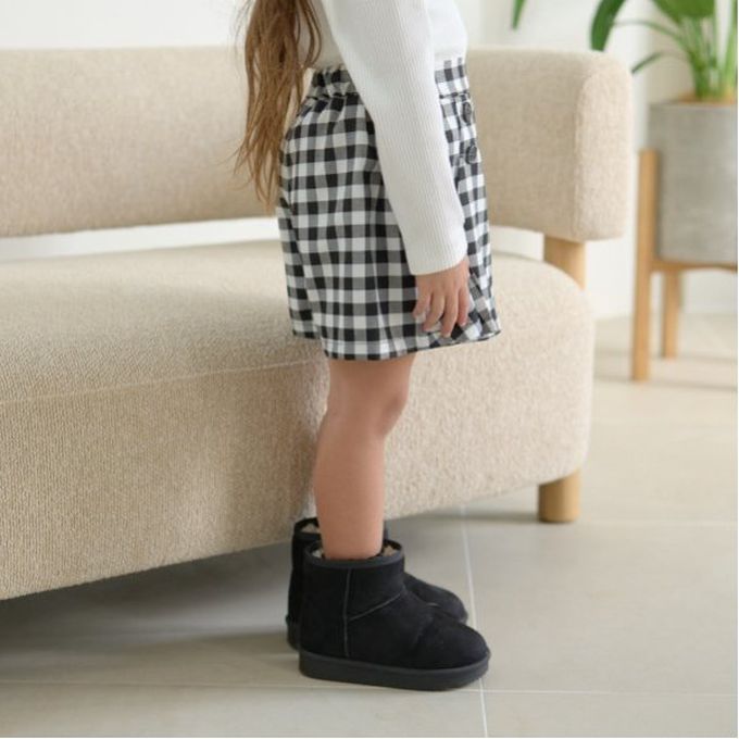 日本 Lycee mine - 英倫風氣質雙釦格紋短褲-棕x藍