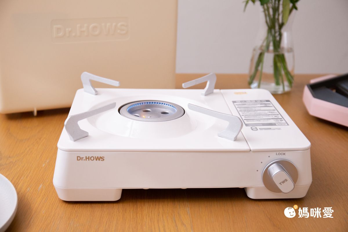 韓國 Dr.HOWS - Twinkle Stove卡式瓦斯爐(家庭用3.0KW)/內燃式卡式點火/兒童安全鎖裝置-冰河白