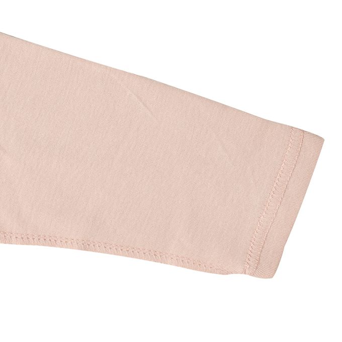 akachan honpo - 長袖有機包屁衣2件組-前開式-粉紅色