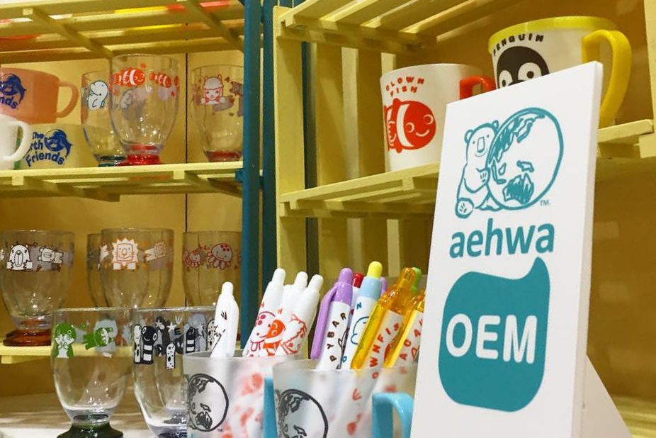 日本 aehwa - 地球的朋友 印花大人襪(媽媽)-花園鰻-水藍 (23~25cm)