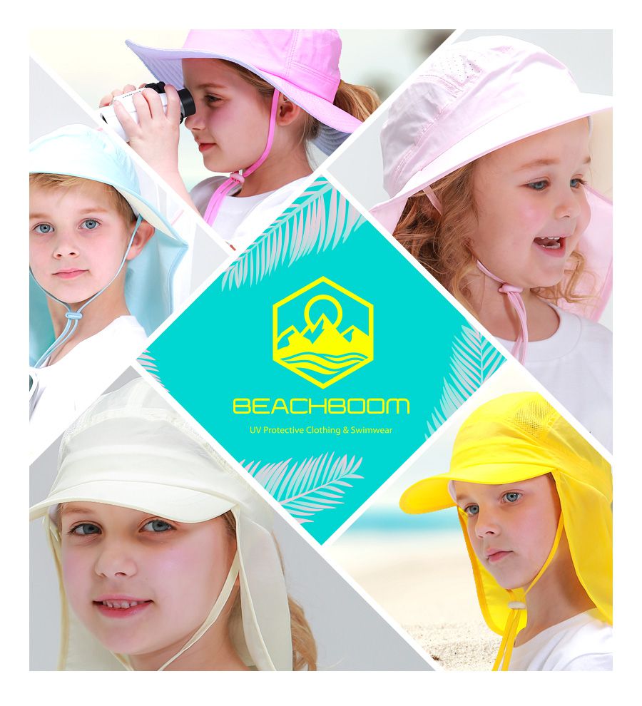 韓國 Beach Boom - 韓製UPF50+防水透氣防曬帽-優格白
