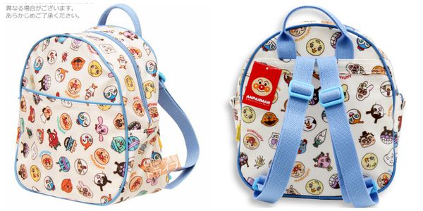 日本麵包超人 - 日本製滿版角色後背包-藍 (24x23x11.5cm)