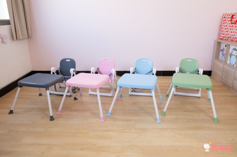 美國 ZOE - 折疊餐椅 x 折疊桌-附白色小餐盤-奢華灰