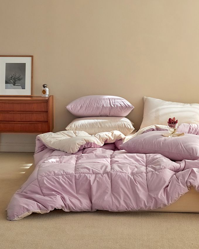 韓國 Maatila - 高密度60支棉舒柔超細纖維棉被-藍莓奶昔