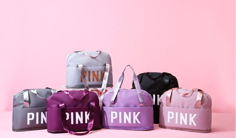 大容量可展開乾濕分離旅行運動包-PINK-粉色