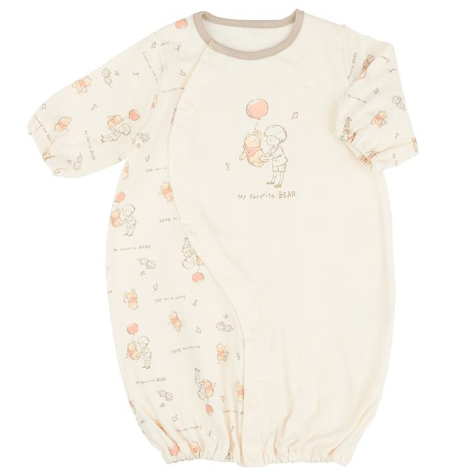 akachan honpo - 嬰兒用品5件組-小熊維尼-淺卡其色