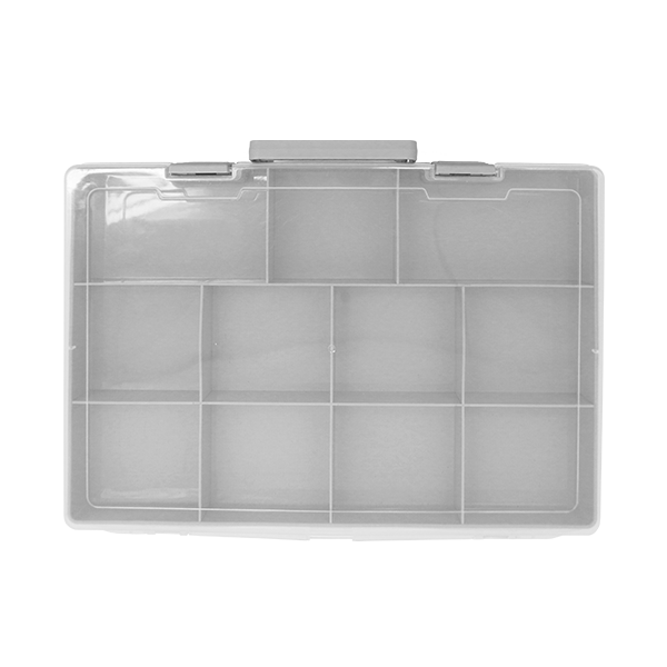 韓國 Color Story - 雙層分隔拼豆收納盒(41格/灰色/W37.5*L27*H7.5cm)