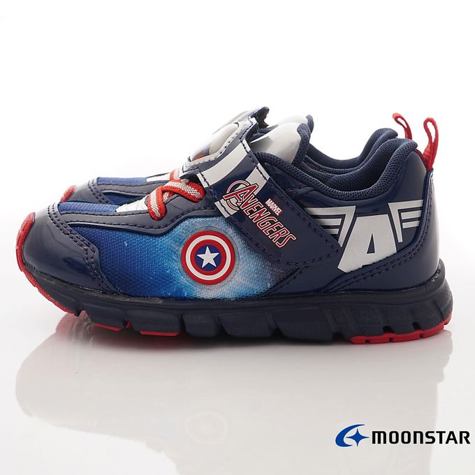 Moonstar日本月星 - 漫威聯名運動鞋-美國隊長(中小童段)-運動鞋-深藍