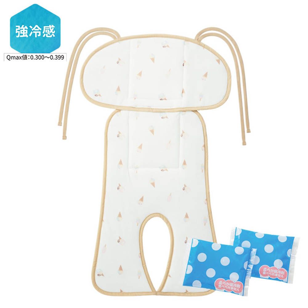 嬰兒推車用涼感墊-冰品-米白色