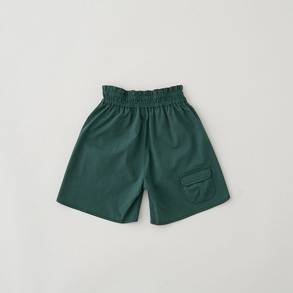 日本 b-ROOM - 側邊圓角休閒純色短褲-炭深灰