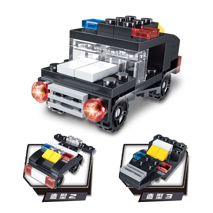 世一文化 - 城市小警車-城市交通扭蛋積木