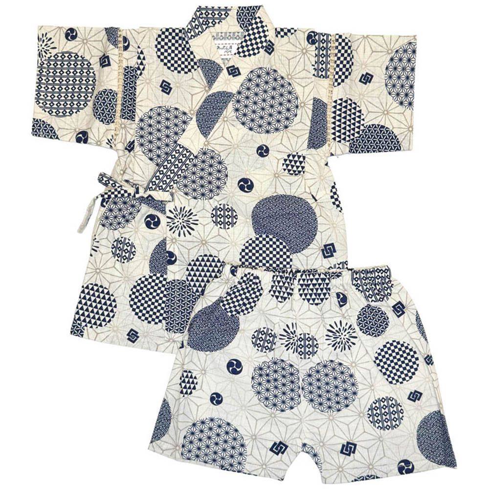 兩件式甚平-淺卡其色