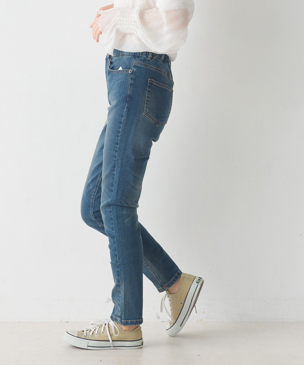 日本 OMNES - [定番]百搭厚磅斜紋布合身長褲-淺灰