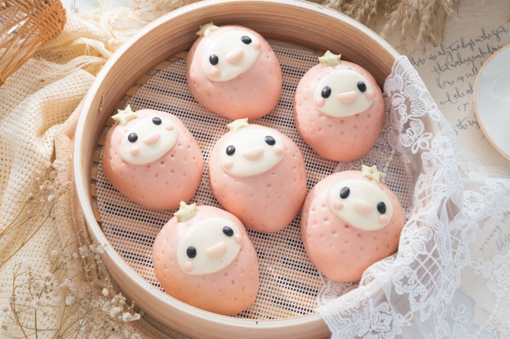 老甜媽手工饅頭 - 限量組-草莓起司包6入+德國香腸起司包6入+馬卡龍一口小饅頭-400g