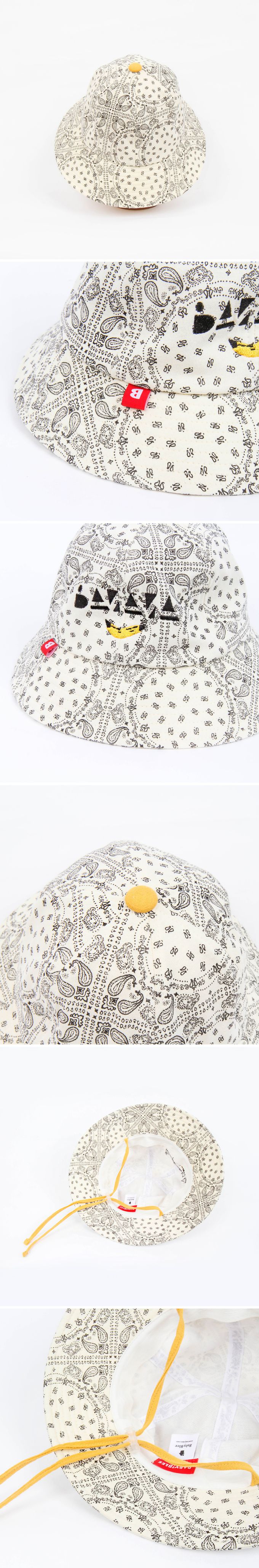韓國 Babyblee - 正韓製圖騰紋繫帶兒童漁夫帽
