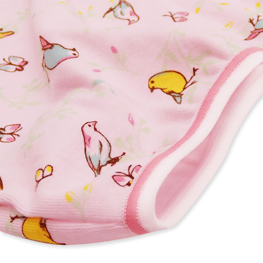 Annypepe - 女童純棉鳥語花香四角褲-淺粉 (120-150cm)