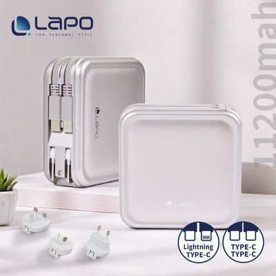 LaPO - WT-08P系列 全功能 11200mAh 無線充電行動電源 (3.5代進化款)-琉光金