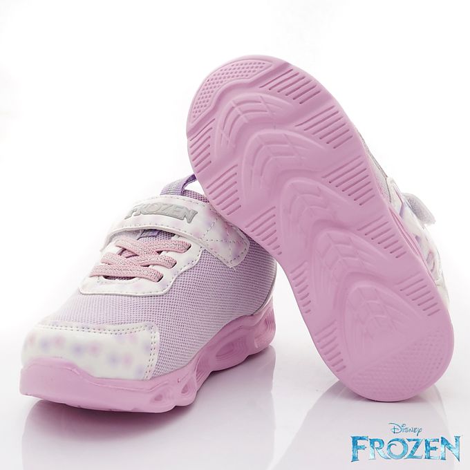 冰雪奇緣-冰雪電燈運動休閒鞋-FNKX25127紫(中小童)-電燈鞋-紫