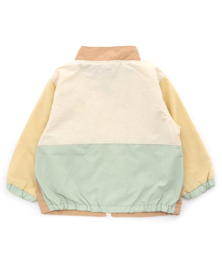 日本 apres les cours - 潑水加工 輕量印花風衣外套-撞色-藍棕系