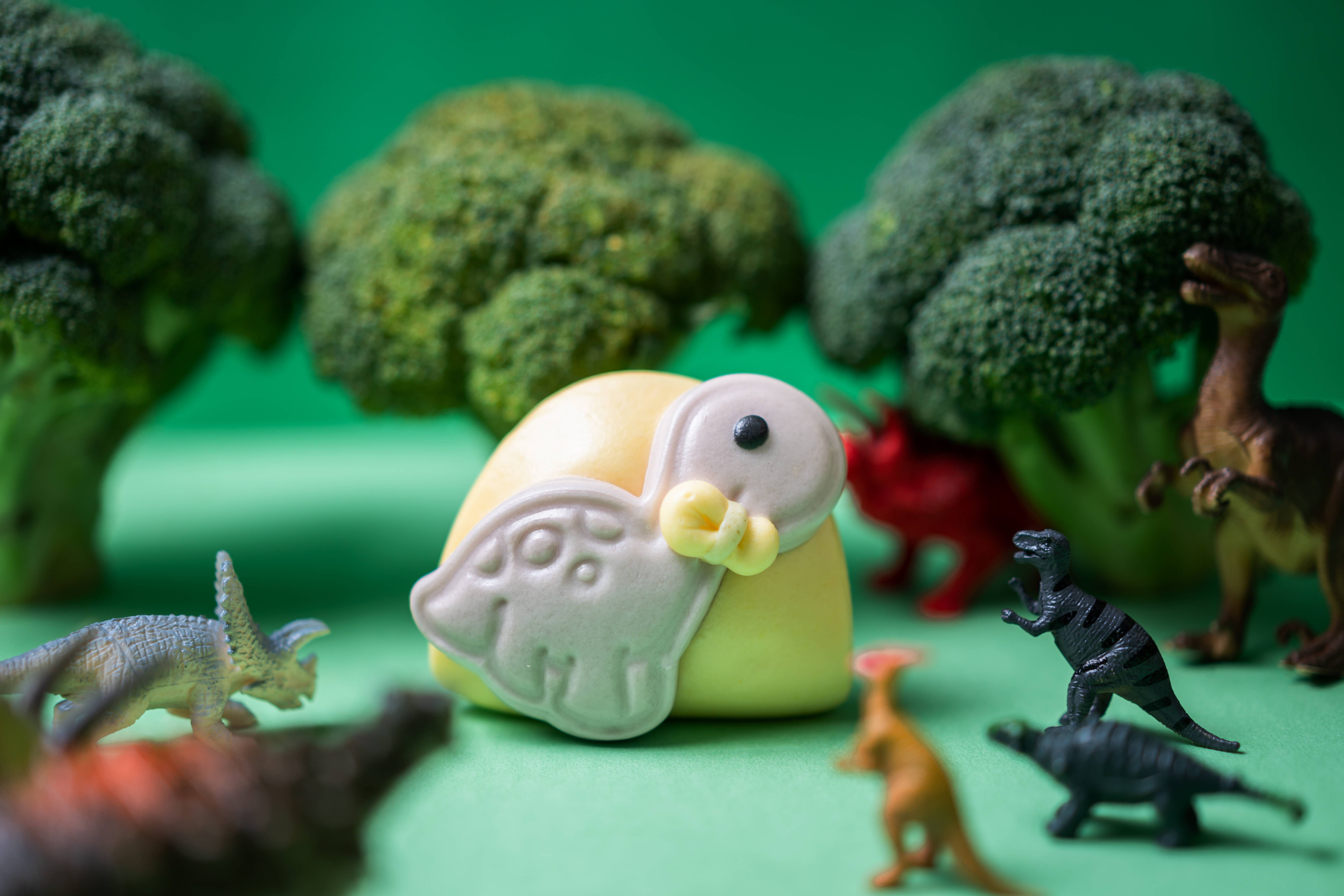 老甜媽手工饅頭 - 彩虹小恐龍造型刈包