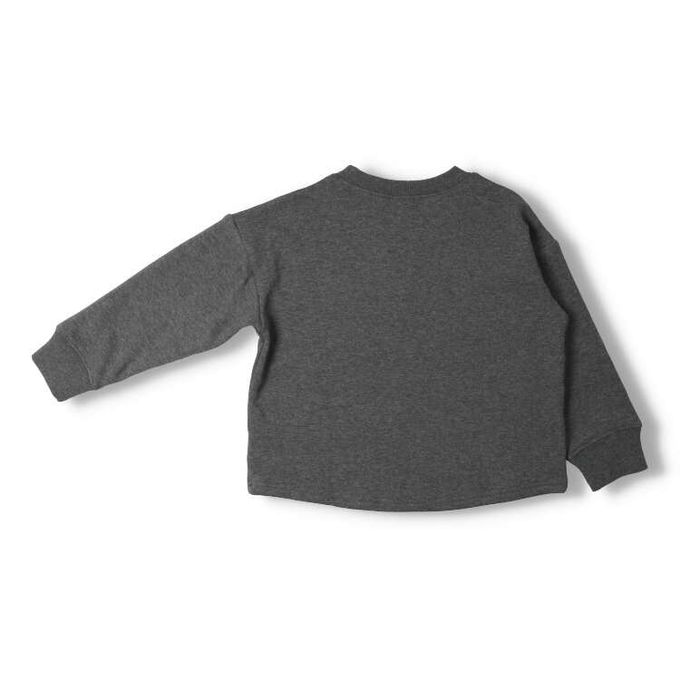 akachan honpo - 內裡刷毛寬版休閒上衣-深灰色