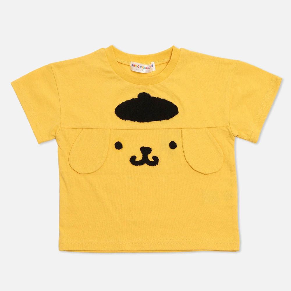聯名款 100%純棉短袖上衣-卡通人物布丁狗-黃