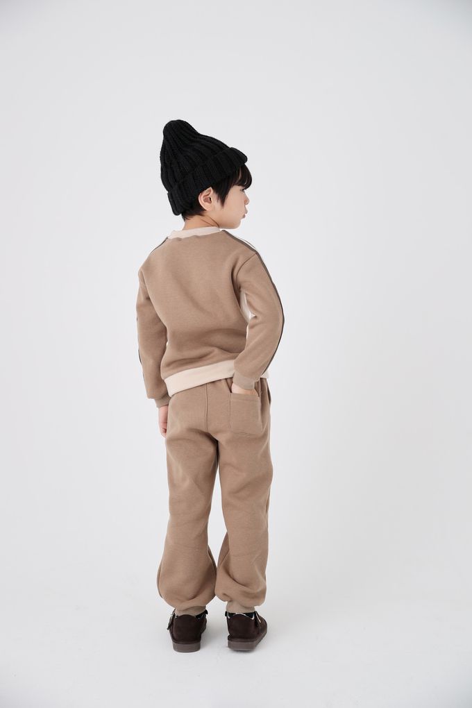 韓國 Coco Bang - (兩件式)肩膀線條拼色長袖套裝-灰X深灰