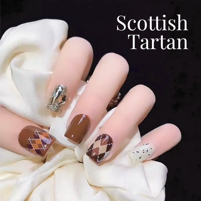 台灣 Cosplus 光妍 - nido mini 微浮雕貼紙-蘇格蘭菱格紋美甲貼(3款可選)