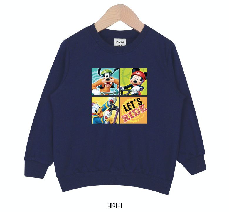 韓國 NYkids - 迪士尼100%純棉T-米奇騎士-深藍