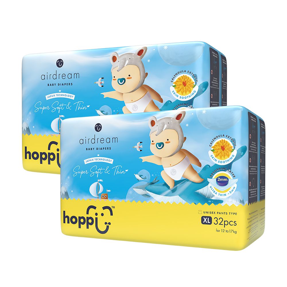 airdream 輕薄系列嬰兒尿布－褲型(XL)－32片－2袋