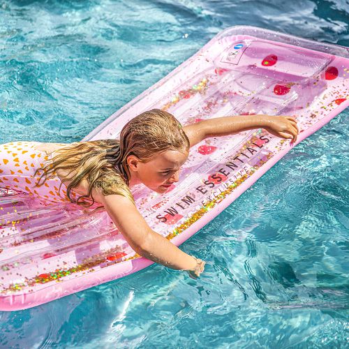 荷蘭 Swim Essentials - 荷蘭 充氣漂浮氣墊床/浮板 (177x67x19cm)-閃亮紅點