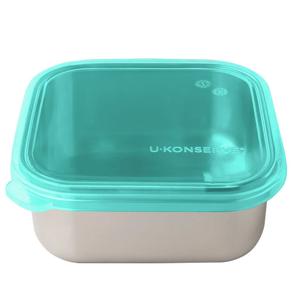 美國 U-Konserve 優康 - 經檢驗食品安全等級 304 不鏽鋼保鮮盒/冷凍盒/儲存盒/便當盒 450ml-島青色