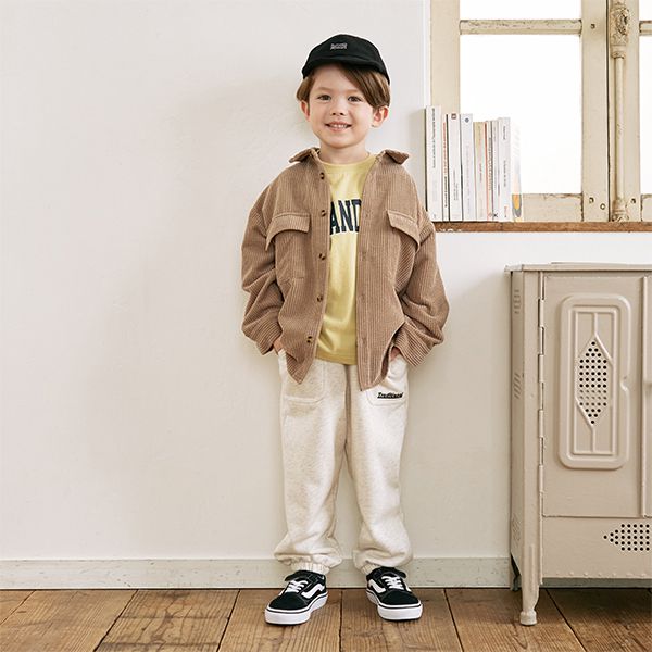 日本 b-ROOM - 彈力百搭口袋運動長褲-炭灰