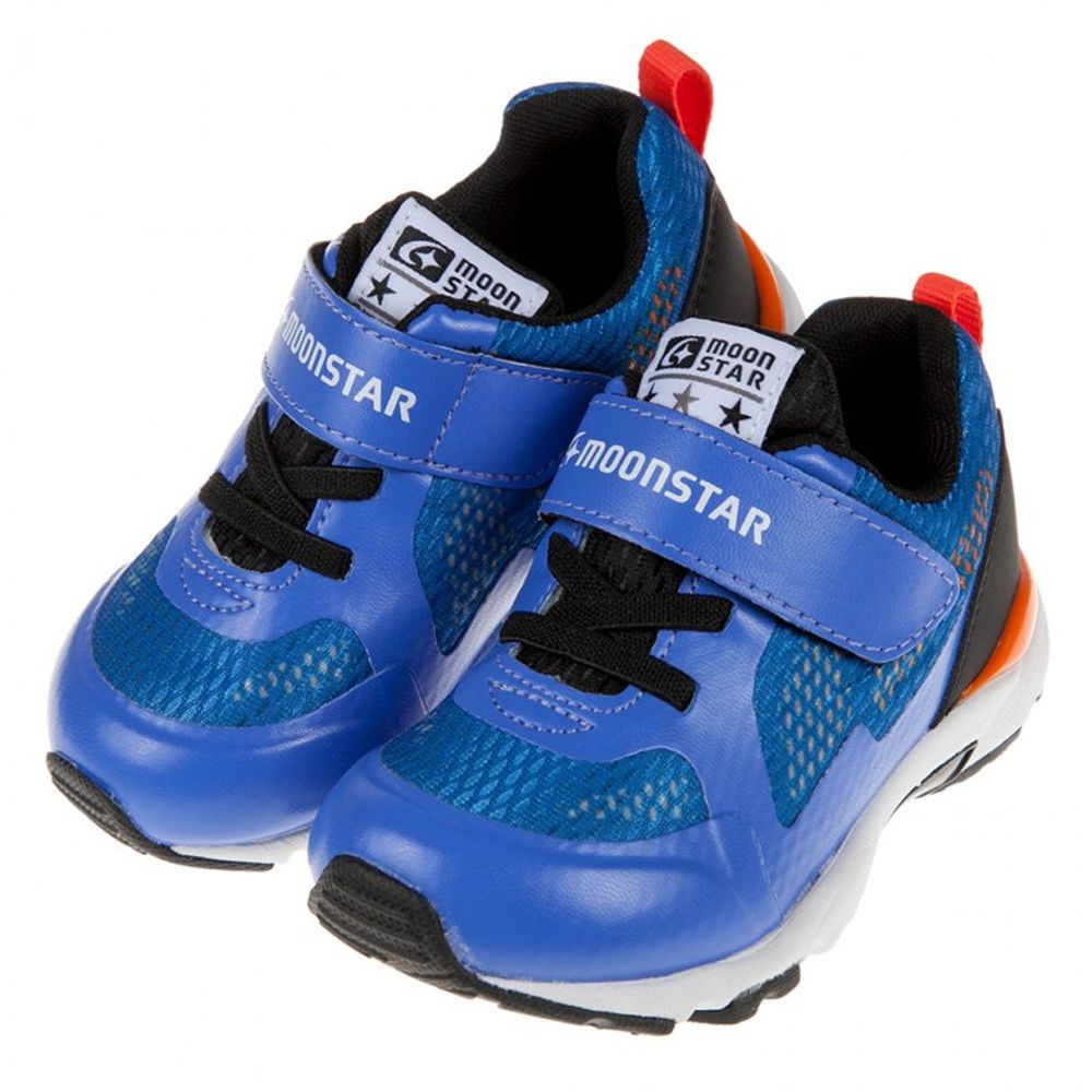 Moonstar日本月星 - Moonstar日本3E寬楦藍色光澤感兒童機能運動鞋