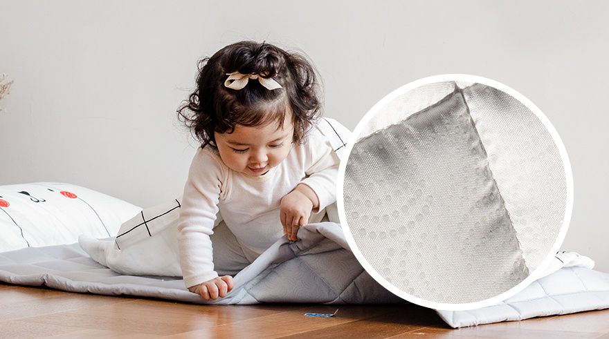 韓國 Formongde - 睡袋5件組(air mesh 睡墊+顆粒被)-三角企鵝-睡墊1, 顆粒被1, 枕芯1, 睡袋收納袋1, 萬用收納袋1