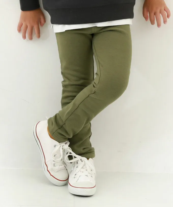 日本 devirock - RICH WARM 保暖裏毛合身長褲-灰藍